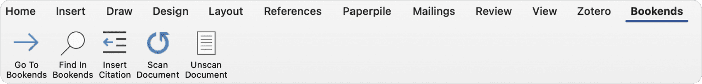 Bookends word ribbon